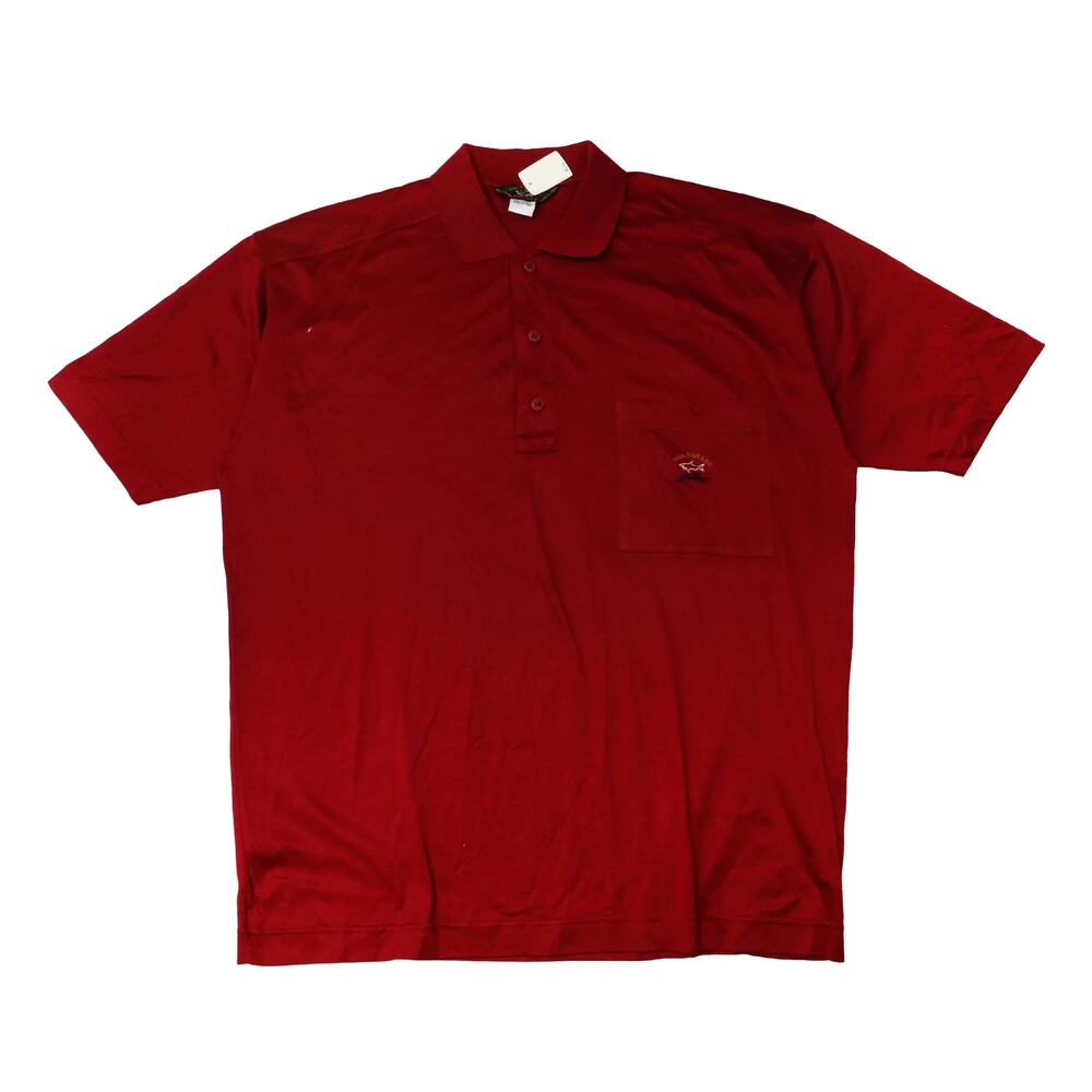 Vintage Paul & Shark Red Polo Shirt Size XL